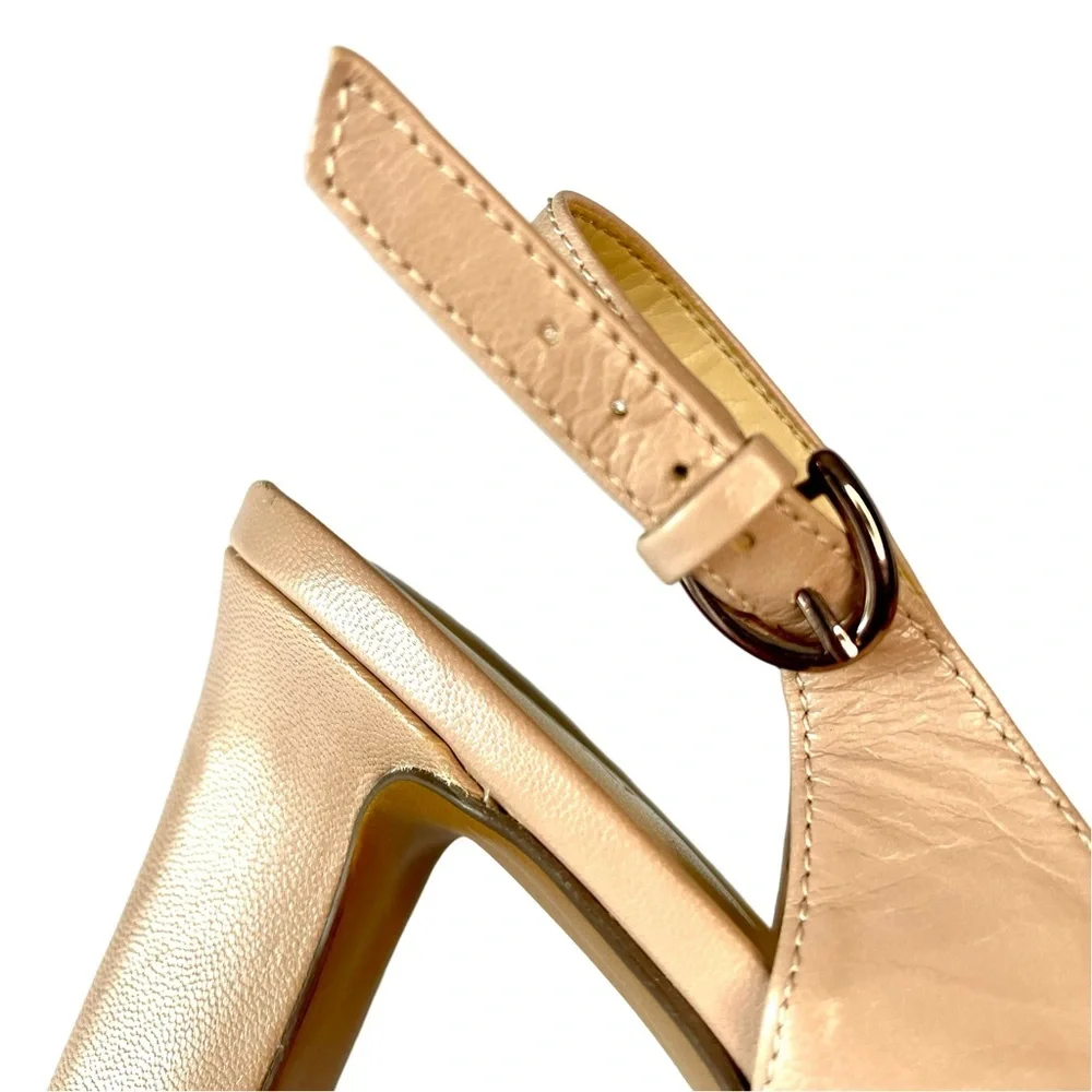 Naturalizer Ferris Rosey Taupe Leather Fashion Sandals Sz8 Platform Block Heel - Picture 4 of 11